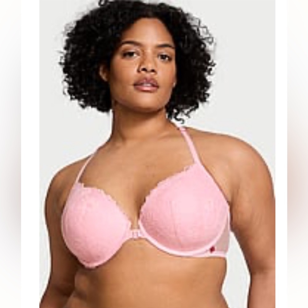 Victoria's Secret Pink Floral Lace Racer Back Bra